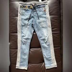 Disney kids unisex jeans with gray  panels